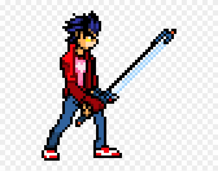 Mostly Finished Travis Touchdown - Travis Touchdown Pixel Art Clipart