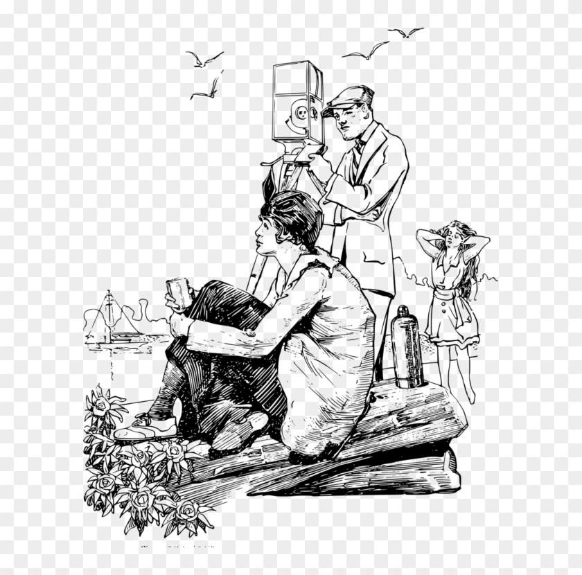 Scene Film Clapperboard Drawing - Movie Scene Vector Clipart #6056222