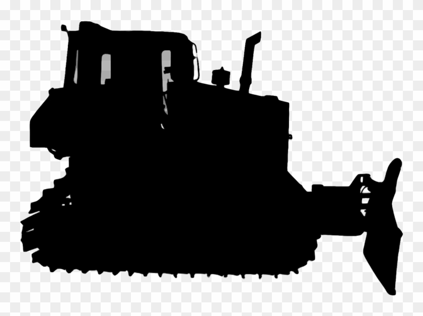Bulldozer Silhouette - Silhouette Clipart