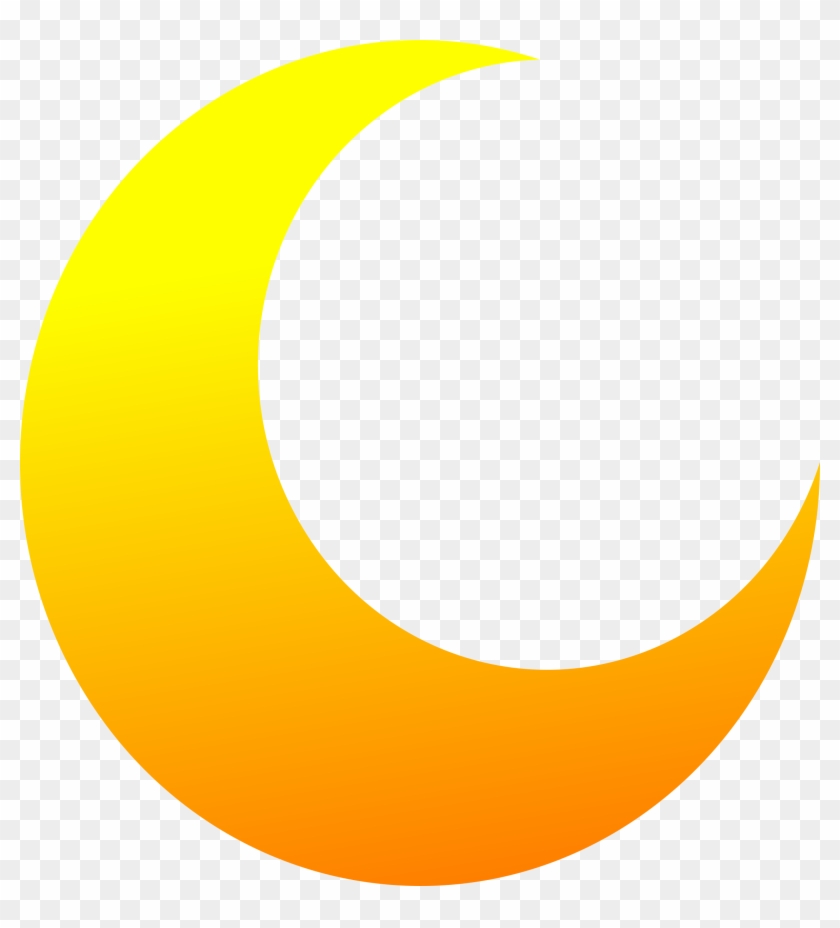 Half Moon Transparent - Yellow Half Moon Png Clipart #610145