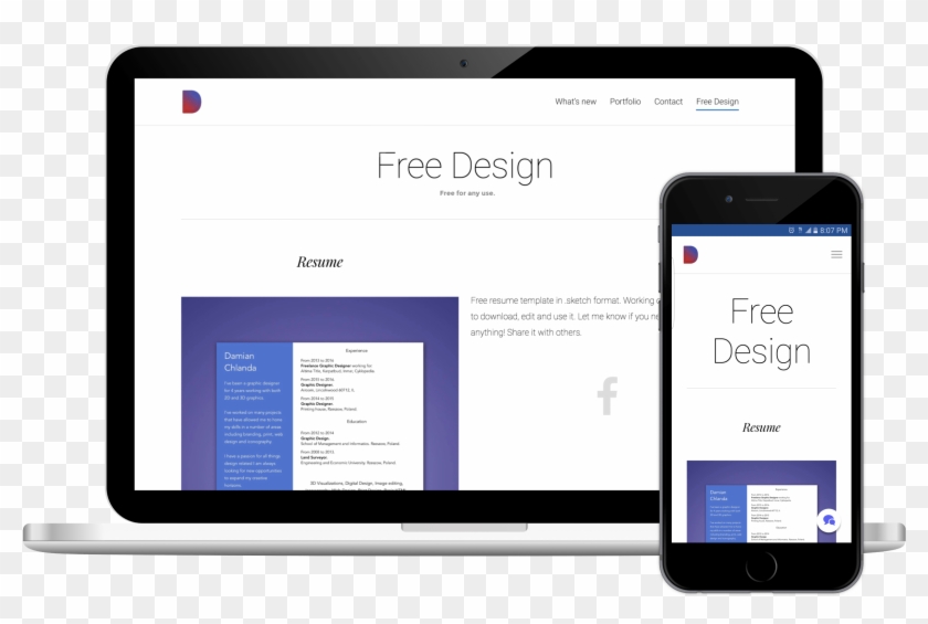 Free Design Damian Chlanda Png Png Mockup Macbook Iphone - Iphone Clipart #610464