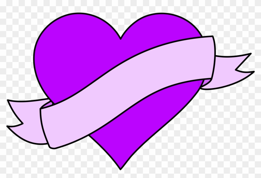 Heart With Ribbon Banner Png Royalty Free Library Heart And
