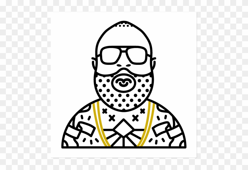 Part Of The 'parental Advisory' Series By Others - Rick Ross Line Drawing Clipart