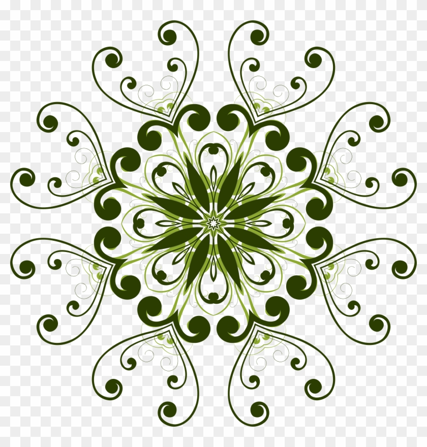 Flourish Flower Design 11 Clip Art Black And White - Flower Image Design Png Transparent Png #611637