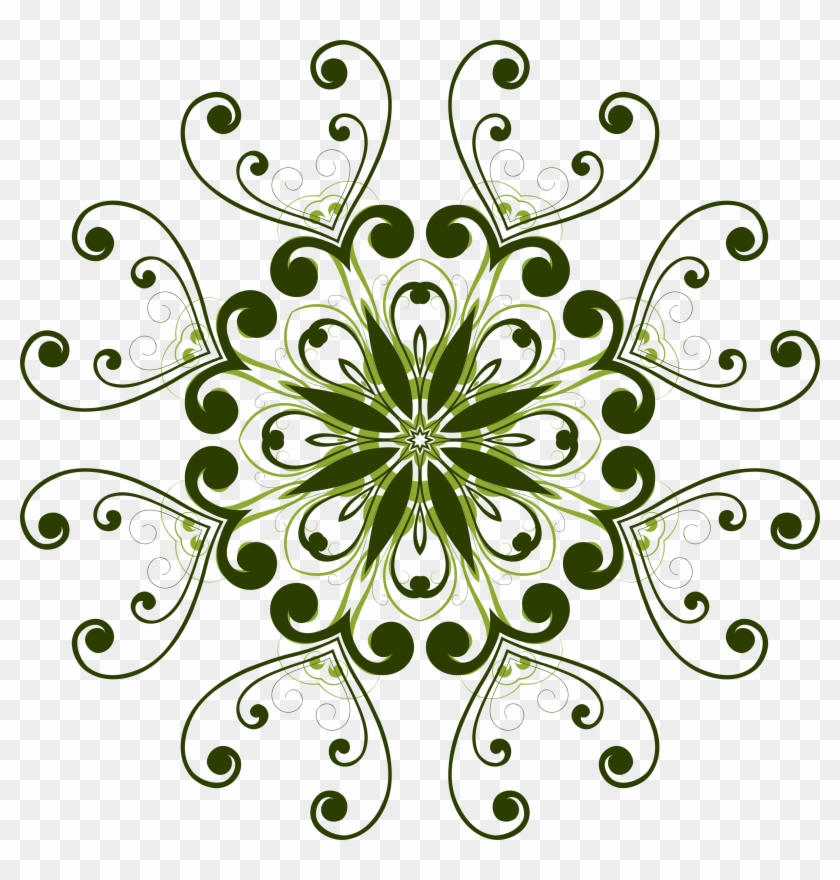 Flourish Flower Design 11 Clip Art Black And White - Flower Image Design Png Transparent Png #611637