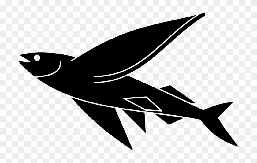 Flying Fish Drawing Fishing Computer Icons - Flying Fish Clipart - Png Download #612155