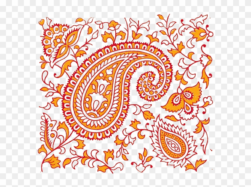 Of India Element Textile Floral Design Ethnic Clipart - Indian Prints - Png Download #612161