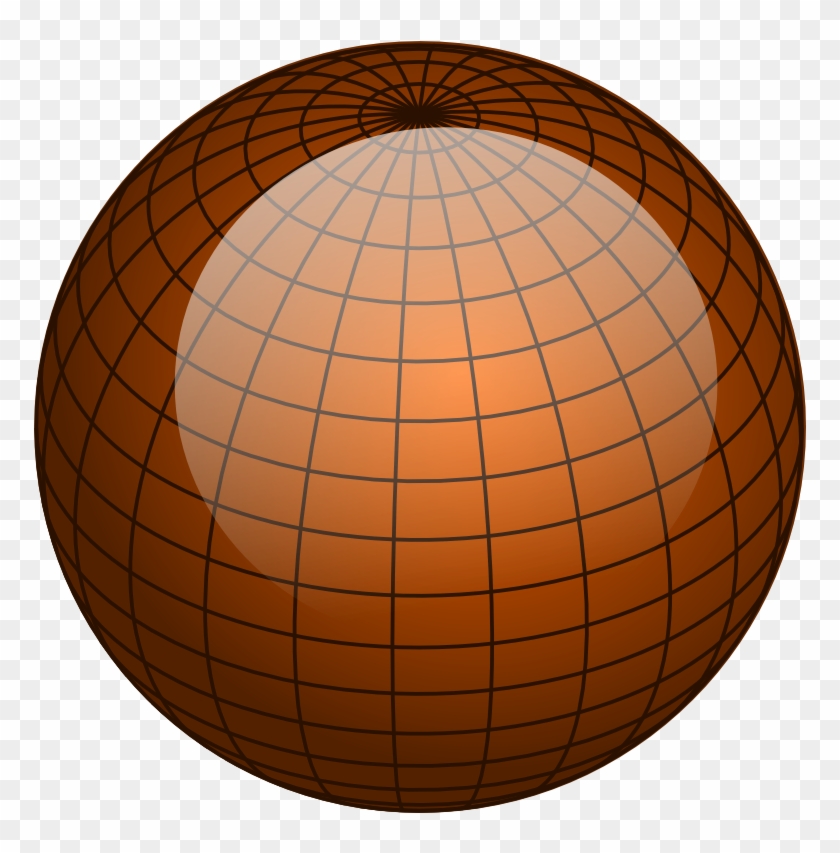 Clipart - Globe-1 - Orange Globe Lines Png Transparent Png