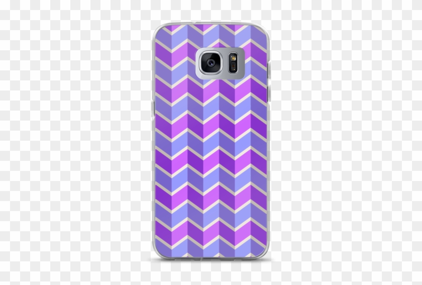 Blue And Purple Chevron Pattern Samsung Case - Mobile Phone Case Clipart