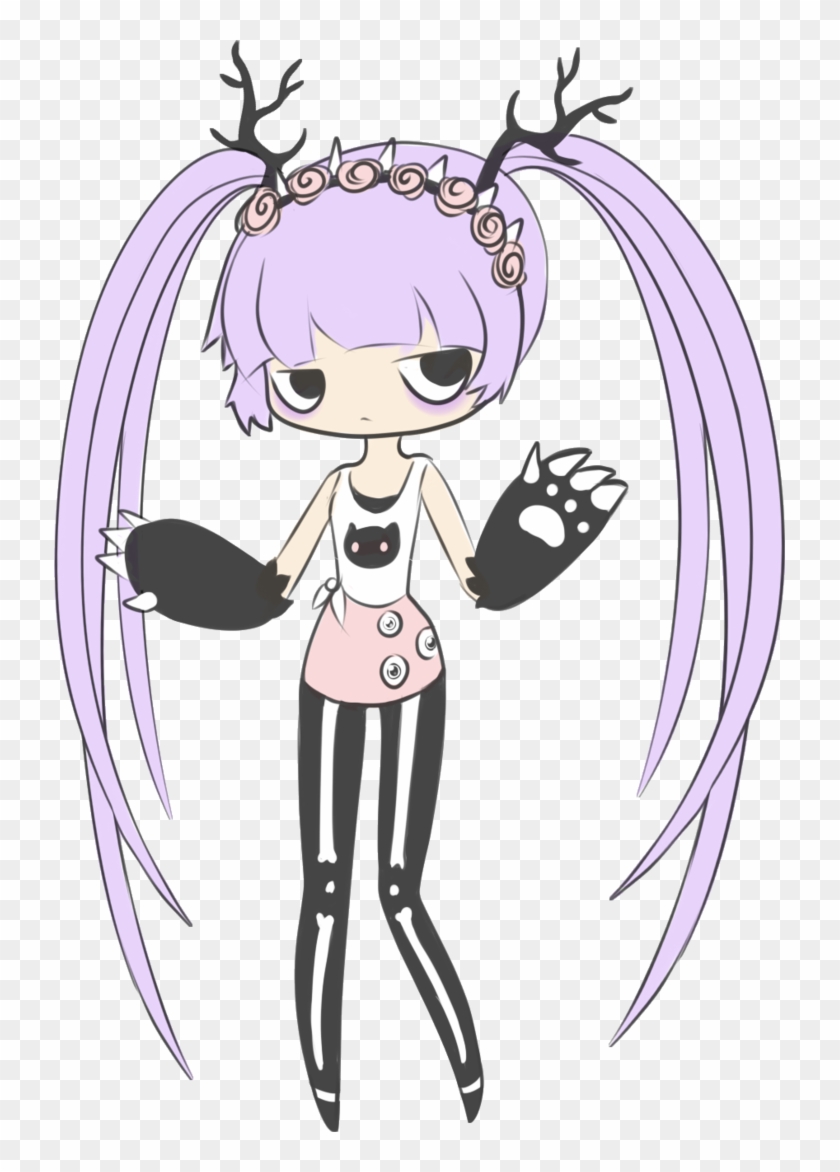 Png Pastel Goth - Kawaii Pastel Gothic Anime Girl Clipart #614801