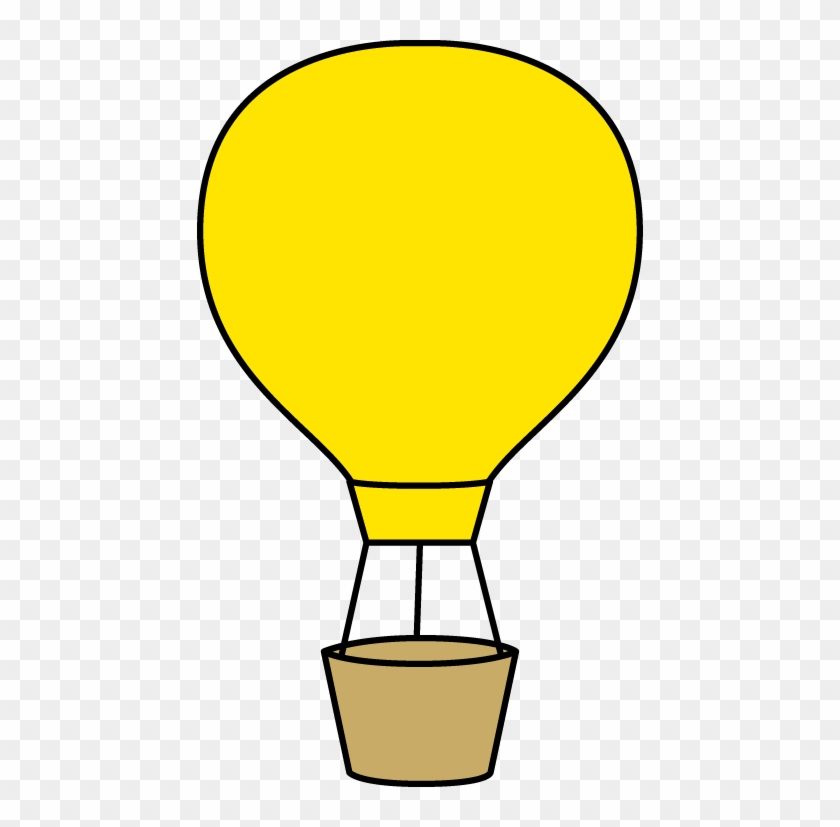Yellow Balloon Clipart Yellow Hot Air Balloon Png Ctoxkx - Hot Air Balloon Clip Art Black And White Transparent Png