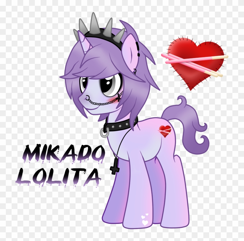 Mikado Lolita The Pastel Gothic Pony - Mlp Pastel Goth Oc Clipart #615472
