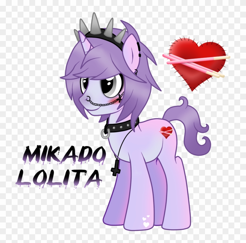 Mikado Lolita The Pastel Gothic Pony - Mlp Pastel Goth Oc Clipart