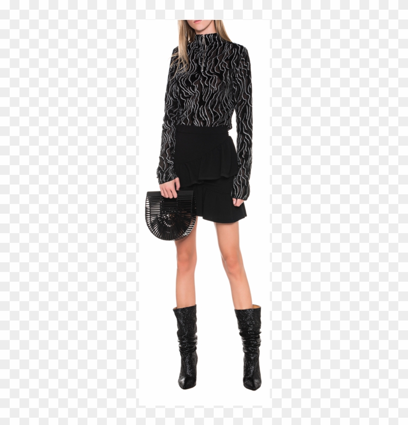 Kenzohigh Neck Glitter Black // Longsleeve With Glitter - Photo Shoot Clipart