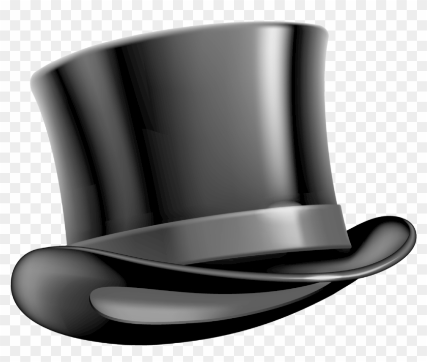 Top Hat Clipart Butterfly - Black Top Hat Png Transparent Png #615720