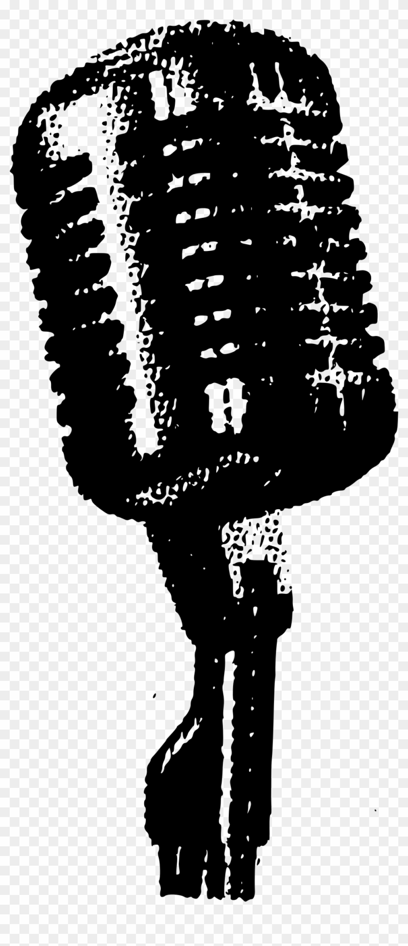 This Free Icons Png Design Of Halftoned Microphone Clipart