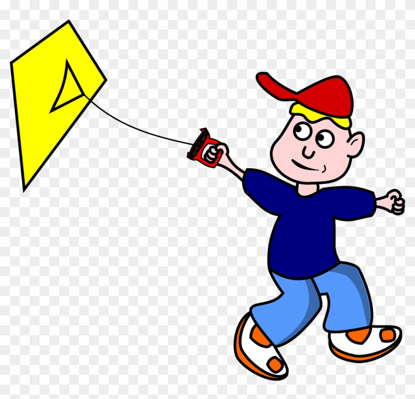 Free Png Download Two Boy Friends- Cartoon Flying A - Fly A Kite Cartoon Clipart