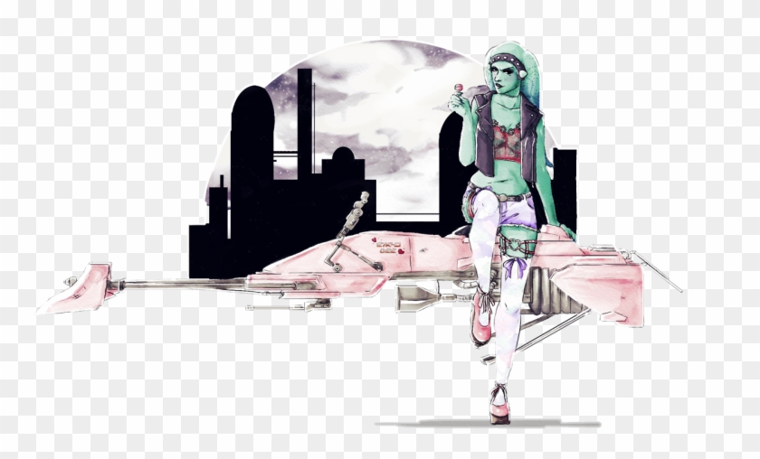 Idap Of A Pastel Goth Twi'lek - Illustration Clipart #616006