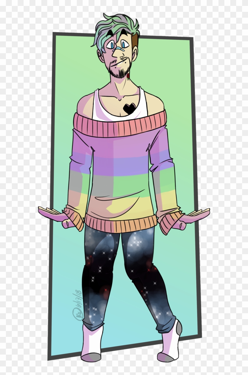 Drew Pastel Jacksepticeye And Pastel Goth Jacksepticeye, - Jacksepticeye Full Body Clipart #616078