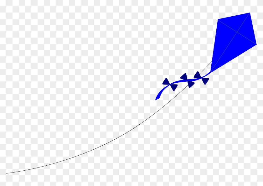 Medium Image - Blue Kite Clip Art - Png Download