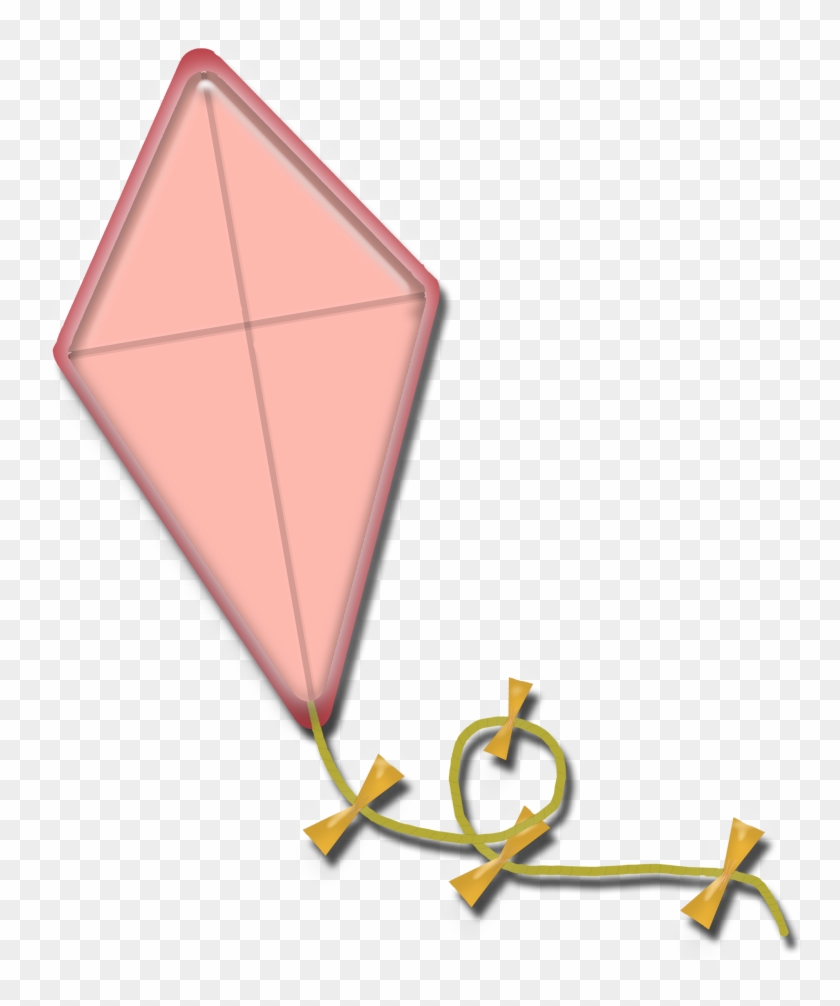 Kite Clipart Triangle - Pink Kite Clipart - Png Download
