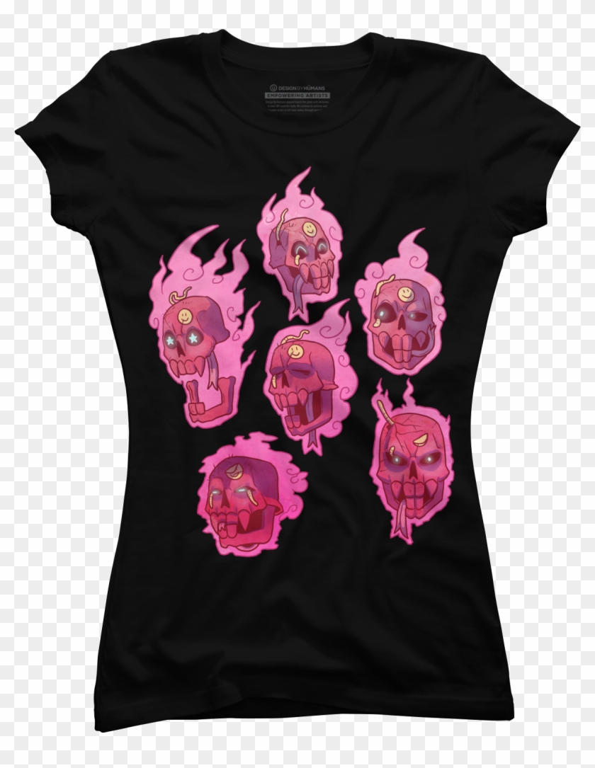 An Expressive Little Red Skull Women's T-shirt - T-shirt Clipart