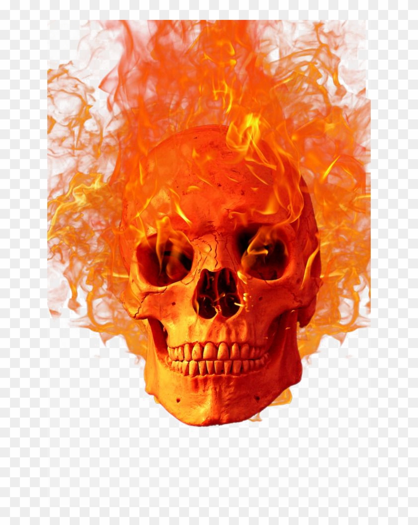 Halloween Skull Png Photo - Fire Skull Png Clipart #617680