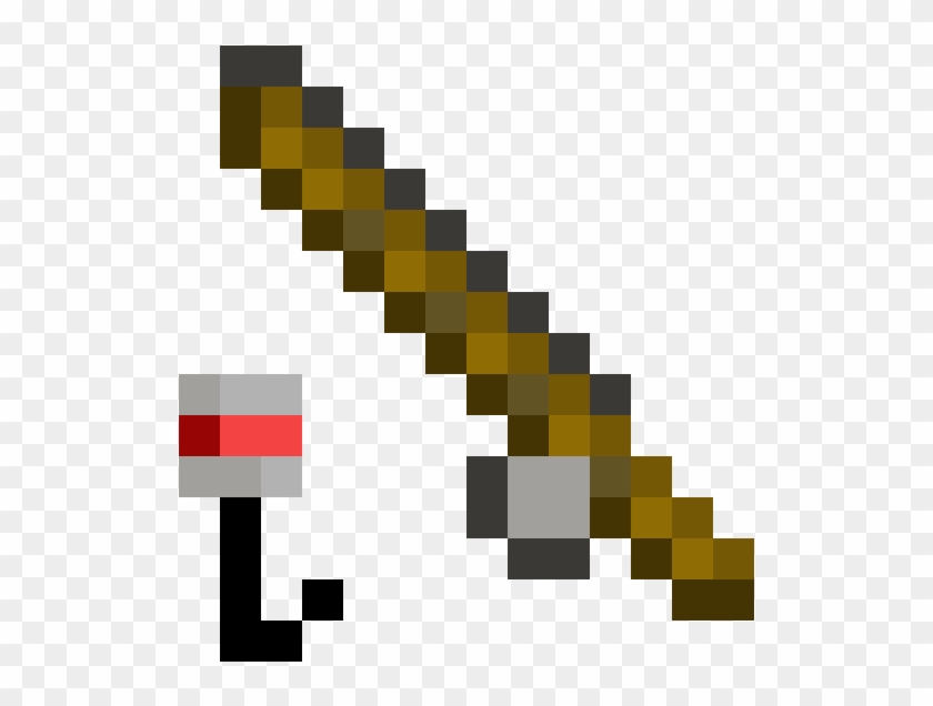 Minecraft Fishing Rod - Minecraft Fishing Rod Png Clipart #617863