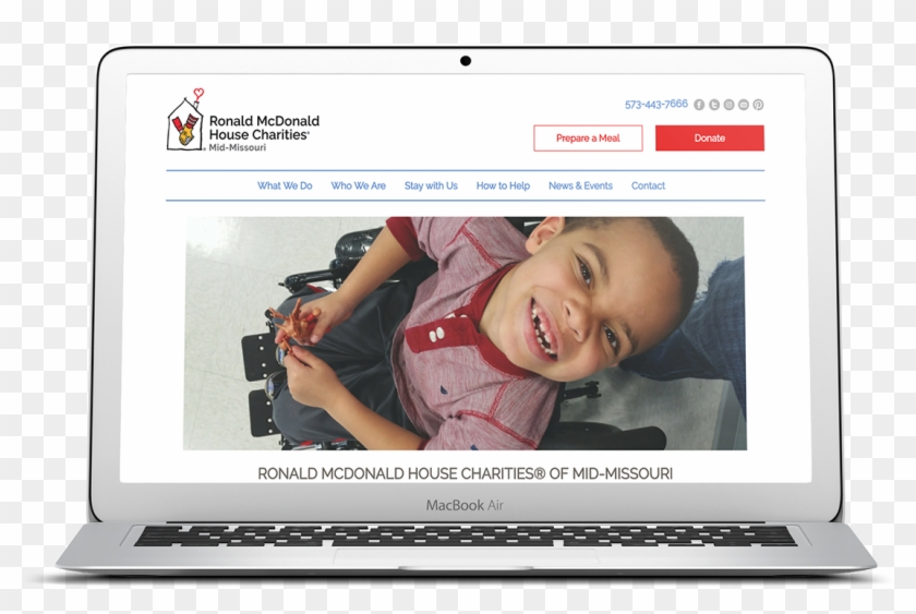 Non Profit Website Design For Ronald Mcdonald House - Netbook Clipart