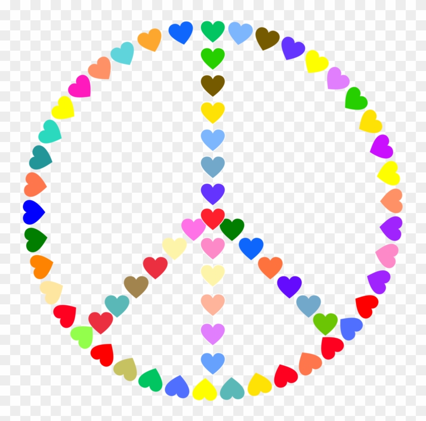 Peace Symbols Hippie Sign - Colorful Peace Signs Transparent Clipart #618528