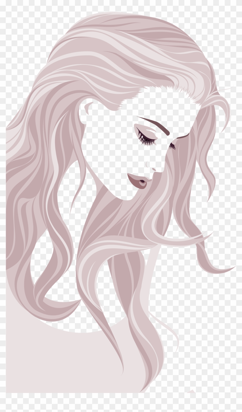 Banner Royalty Free Stock Beauty Vector Woman Hairstyle - Women Hairstyle Png Clipart