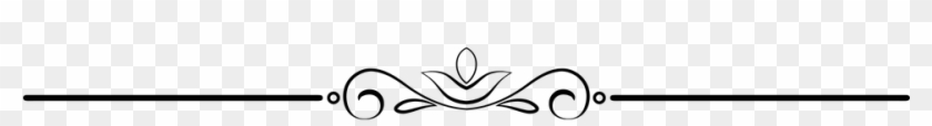 Floral Line Divider Png - Line Art Clipart