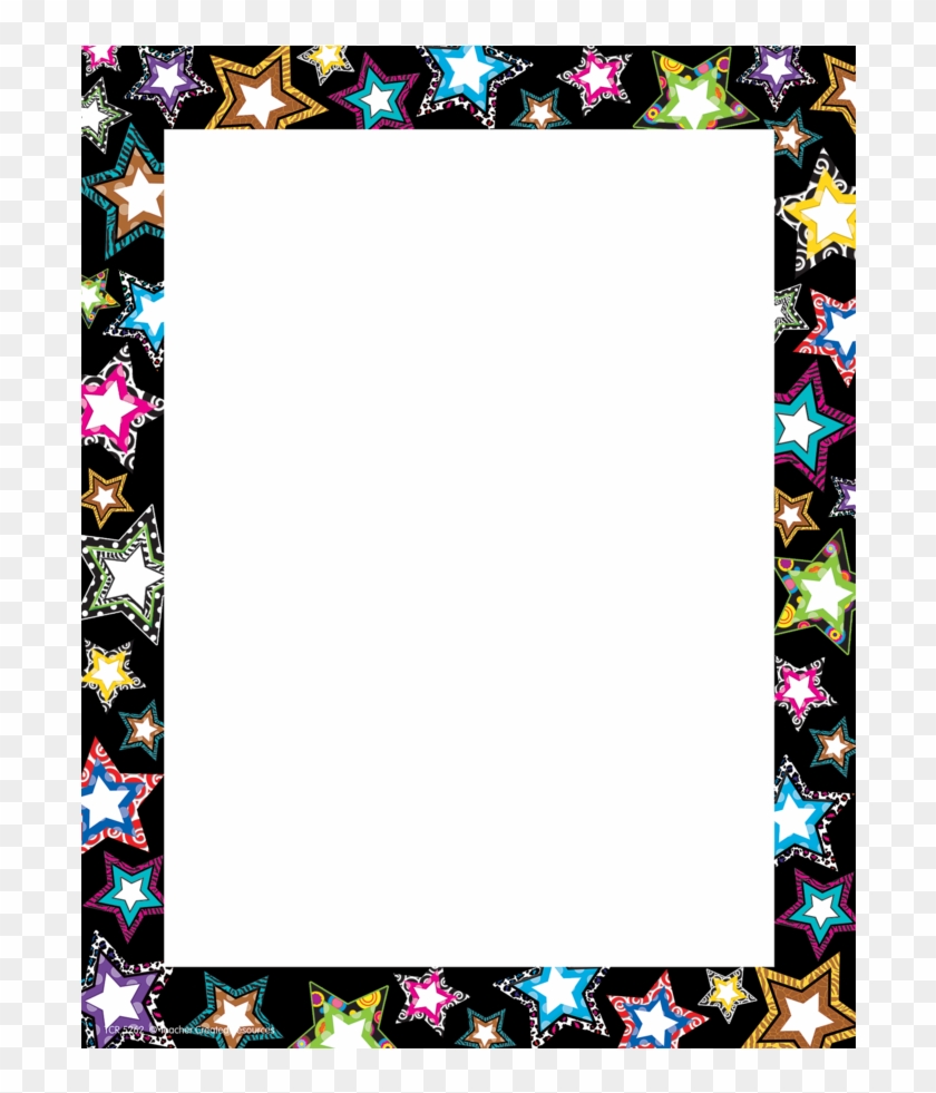Tcr5262 Fancy Stars Computer Paper Image - Page Border Stars Clipart