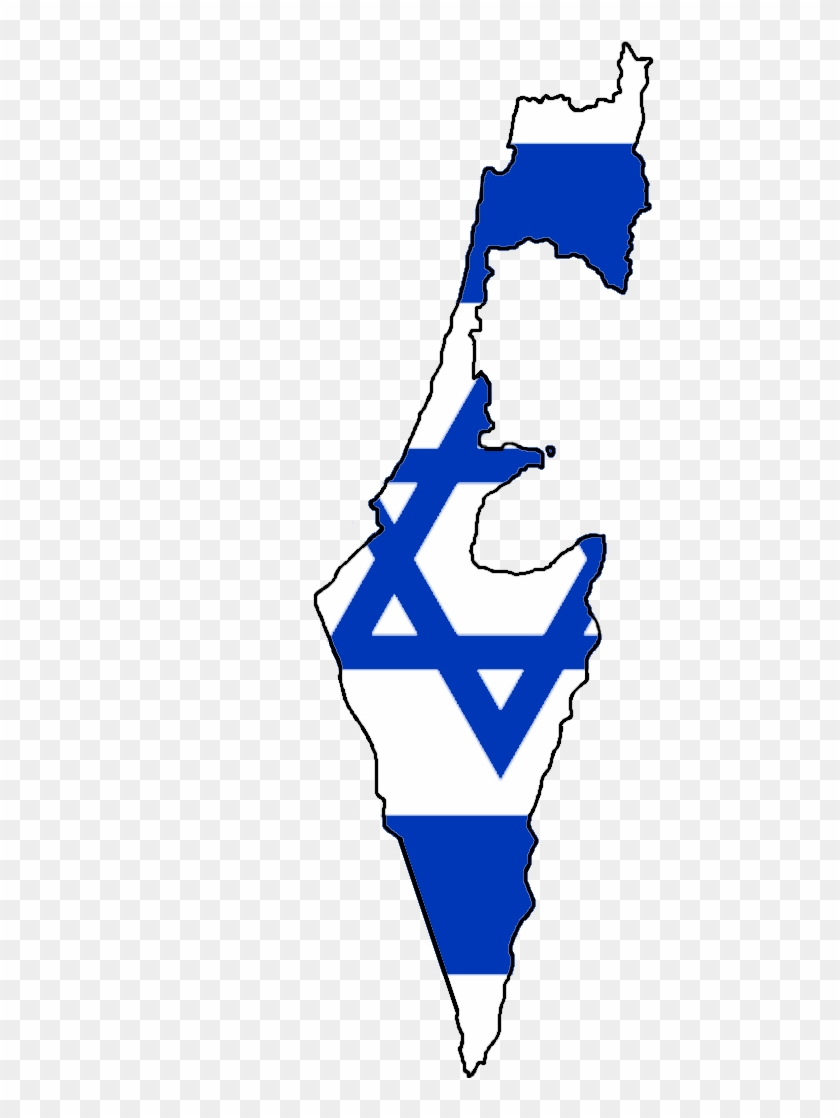 Flag Map Of Israel After 1948 War - Israel Map Flag Clipart #619511
