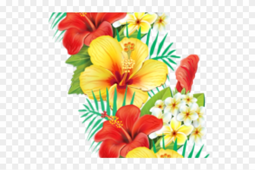 Tropical Clipart Exotic Flower - Hawaiian Tropical Flower Transparent - Png Download