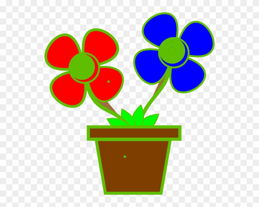 Cartoon Flowers In A Vase Clip Art Cliparts - Flower With Vase Clip Art - Png Download