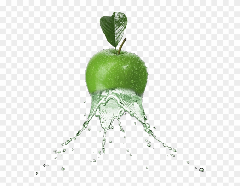 Scfruits Apple Greenapple Splash Water Fruit Food Ftest - B Lue Clipart #620678
