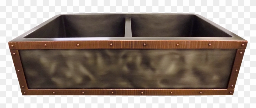 T332 Riveted Border Nickel Silver Apron Farmhouse Sink - Kitchen Sink Clipart #621253