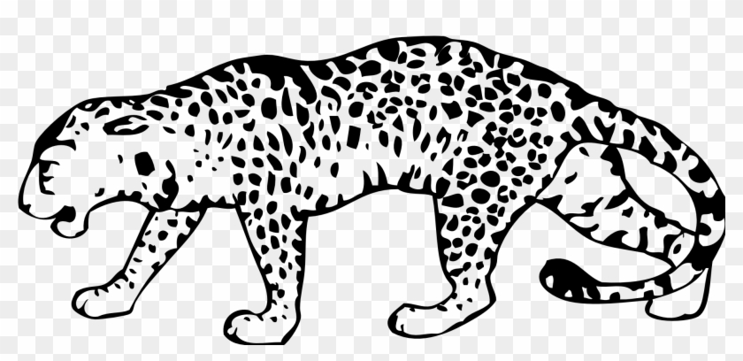 Leopard Clipart Animal Print - Black And White Leopard Clip Art - Png Download #621673