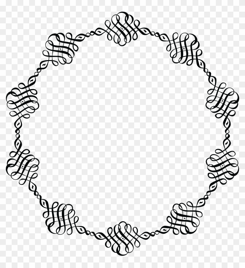 Scroll Design Retro - Invitation Border Lines Black And White Transparent Clipart