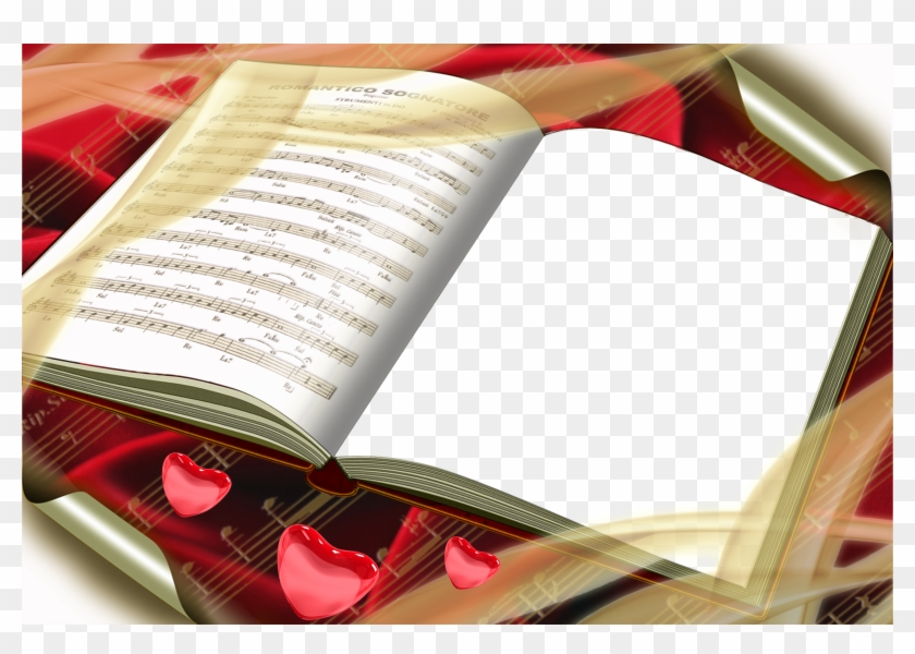 Transparent Png Book Frame Romantico Gallery Yopriceville - Book Photo Frame Png Clipart