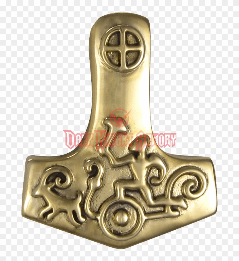 Bronze Petroglyph Thors Hammer Pendant - Mjölnir Clipart #622306