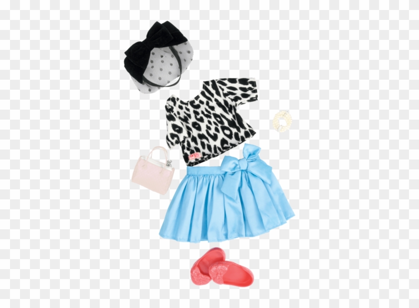 Sweet Memories Leopard Print Retro Outfit For 18-inch - Our Generation Sweet Memories Outfit Clipart