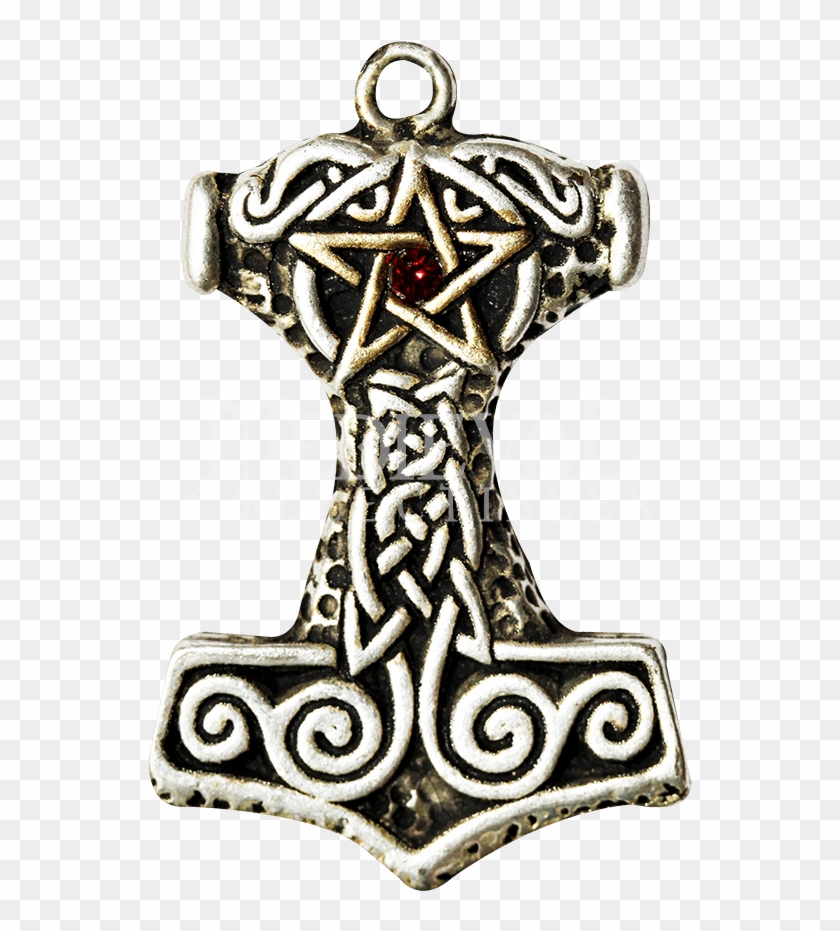 Ornate Thor's Hammer Necklace - Martillo De Thor Simbolo Clipart #622545