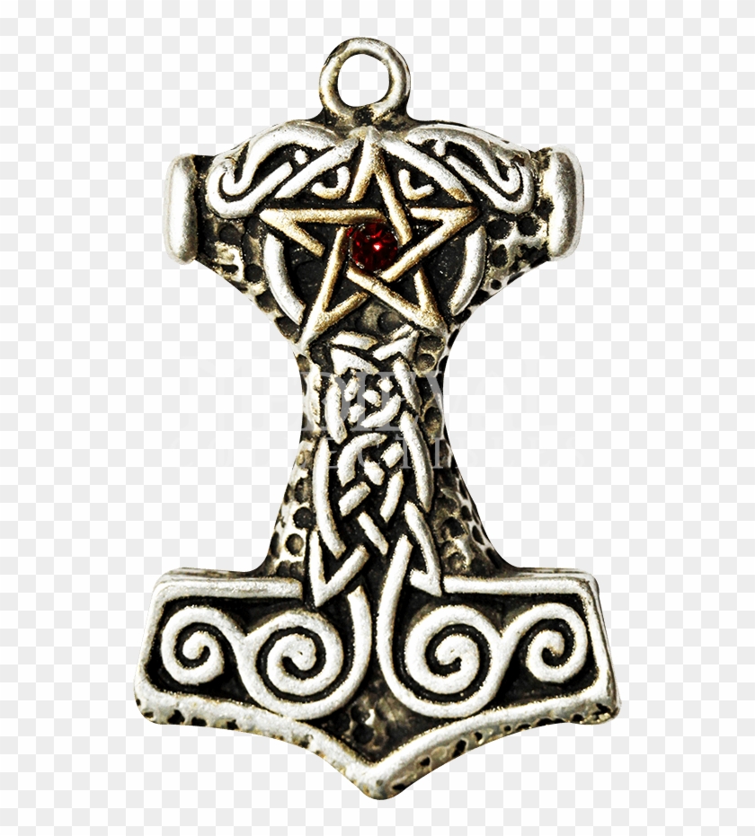 Ornate Thor's Hammer Necklace - Martillo De Thor Simbolo Clipart