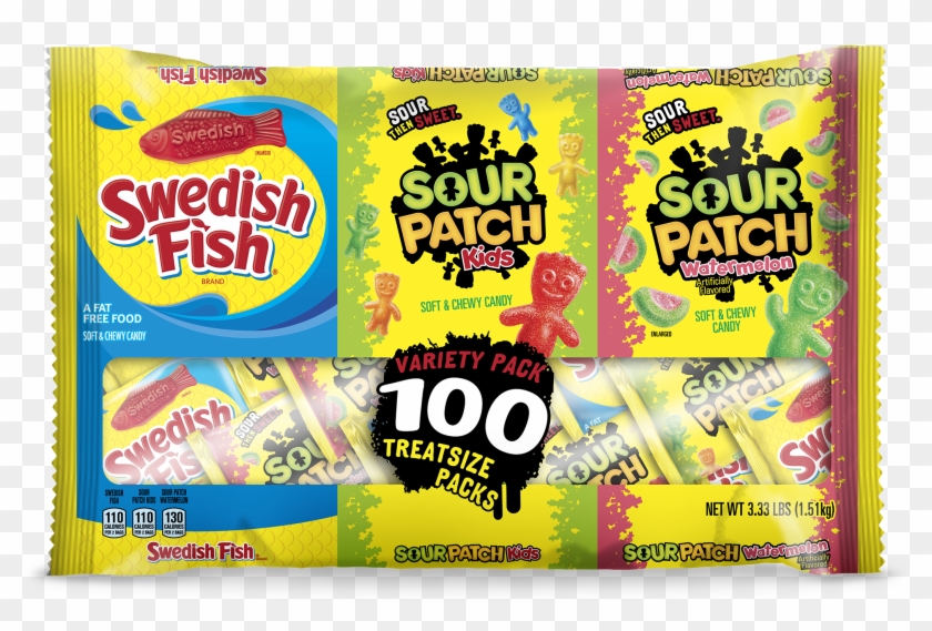 Sour Patch Kids, Sour Patch Watermelon, & Swedish Fish - Sour Patch Kids And Watermelon Clipart