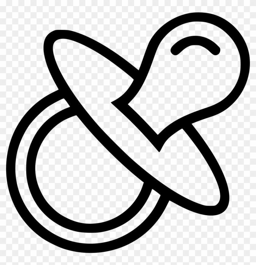 Pacifier Png - Pacifier Black And White Clipart #622697