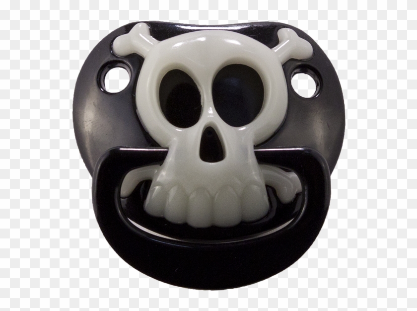 Black Pirate Skull Pacifier - Adult Pacifier Black Clipart #622939