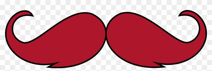 Mustache Clipart - Red Mustache Png Transparent