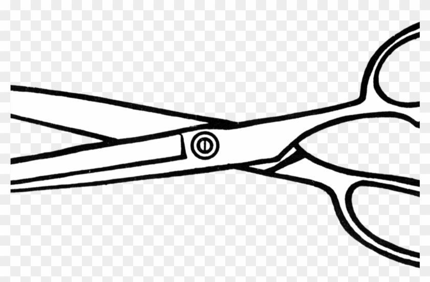 Vintage Hair Scissors Clipart Wikiclipart - Scissors Clipart Black And White - Png Download